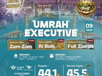 Umrah Executive + Kereta Cepat 9 H By Sv / Ga (Landing Madinah)