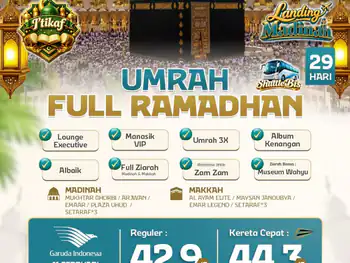 Umrah Full Ramadhan  29 H By Ga ( I' Tikaf + Shutel Bis )