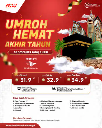 Umrah Hemat Akhir Tahun 9hr