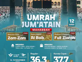 Umrah Jum'atain + Kereta Cepat 12 H By Sv/ga ( Mahabbah )