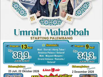 Umrah Mahabbah 13 H By Jt (Starting Palembang)