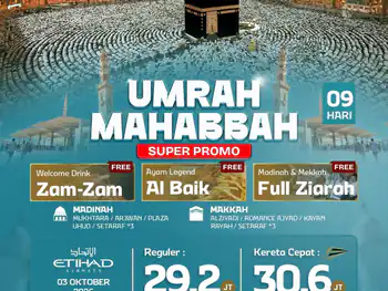 Umrah Mahabbah + Kereta Cepat  9 H By Ey (Super Promo)