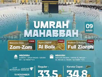 Umrah Mahabbah + Kereta Cepat 9 H By Ey / Wy