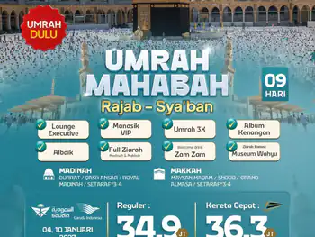 Umrah Mahabbah + Kereta Cepat 9 H By Ga / Sv (Umrah Dulu )