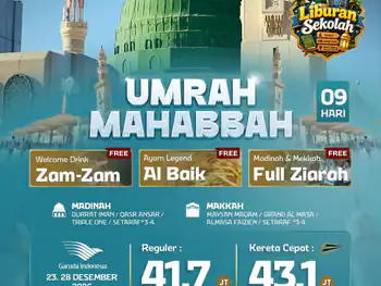 Umrah Mahabbah + Kereta Cepat  9h By Ga