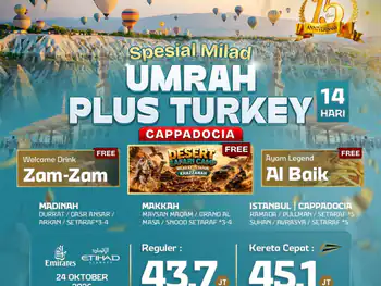 Umrah Plus Turkey Cappadocia  14 H By Hy ( Spesial Milad Mhb )
