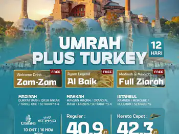 Umrah Plus Turkey + Kereta Cepat 12 H By Ek / Eyy