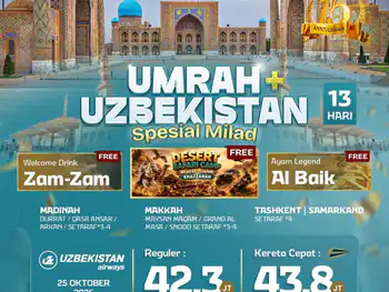 Umrah Plus Uzbekistan 13 H ( Spesial Milad Mhb )