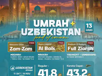 Umrah Plus Uzbekistan + Kereta Cepat 13 H By Hy