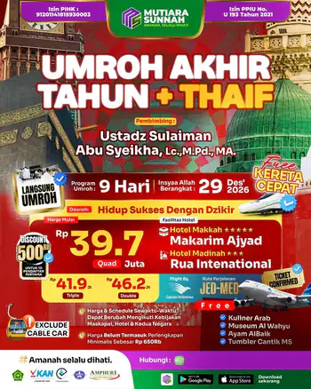 Umroh Akhir Tahun + Thaif 29 Desember 2026