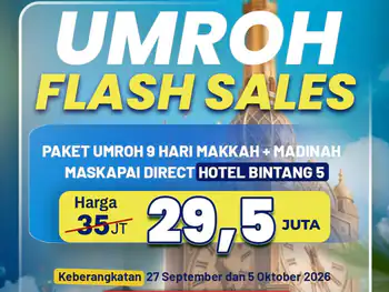 Umroh Bintang 5 Hotel Pelataran Jalan Kaki (9 Hari) 5 Oktober 2026 - 05 Oktober 2026