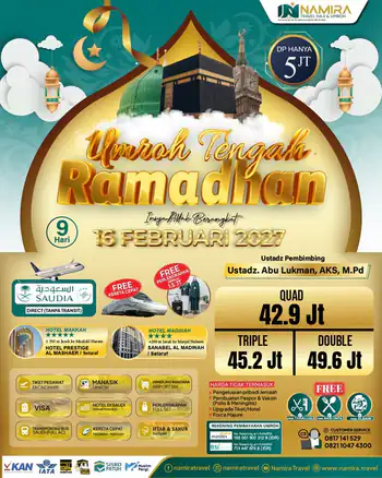 Umroh Gold Tengah Ramadhan 16 Februari 2027