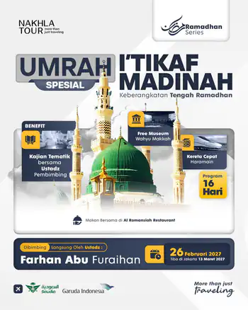Umroh Itikaf Madinah 1448 H 26 Februari 2027
