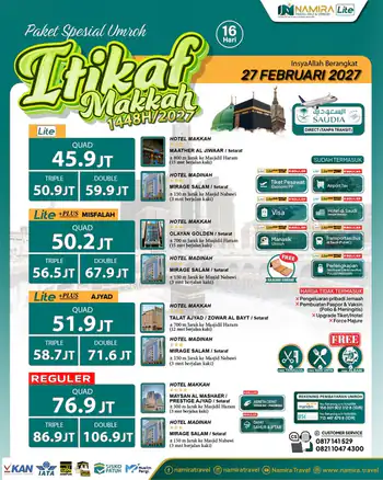 Umroh Itikaf Makkah 27 Februari 2027  (Lite)