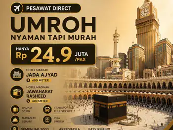 Umroh Nyaman Tapi Murah (9 Hari) 4 Oktober 2026 - 04 Oktober 2026