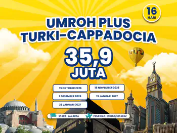Umroh Plus Turki 16 Hari Start Jakarta (02 Desember 2026)