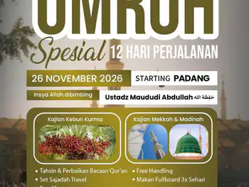 Umroh Spesial 12 Hari  26 November 2026 Padang - 26 November 2026